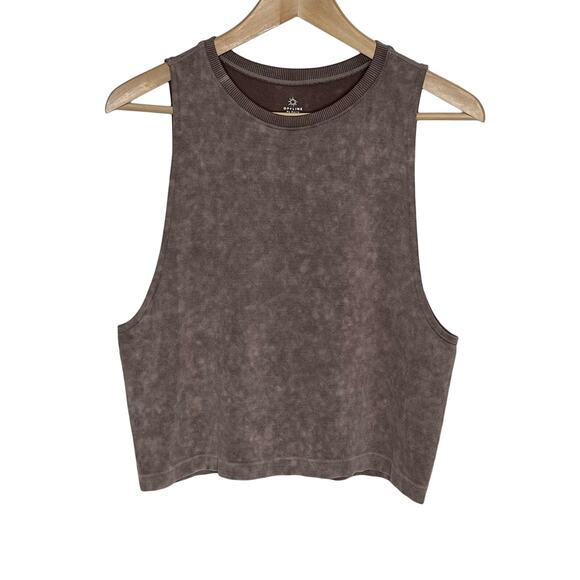 aerie Tops - Offline By Aerie Womens Sleeveless Workout Tank XS Brown Crew Neck Athleisure